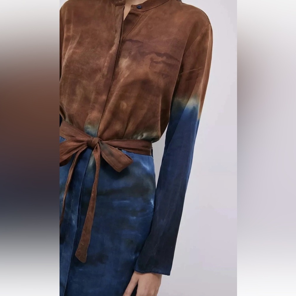 Anthropologie- Cloth & Stone Perla Long Sleeve Tie Dye Maxi Dress - Picture 5 of 15